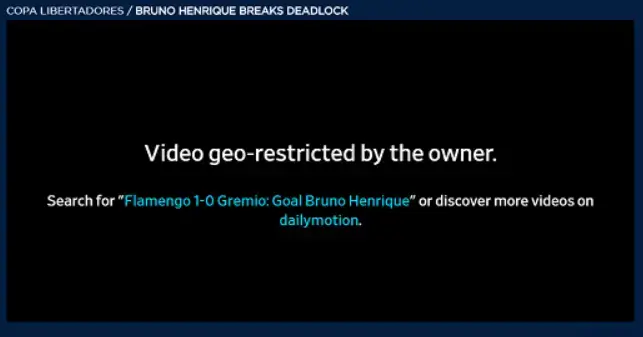 bein sports geo restriction error message