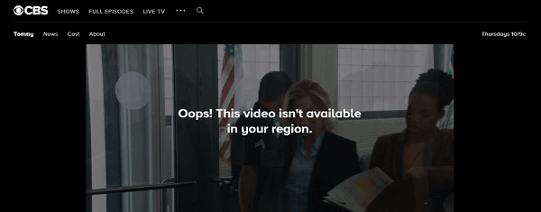 cbs geo restriction error